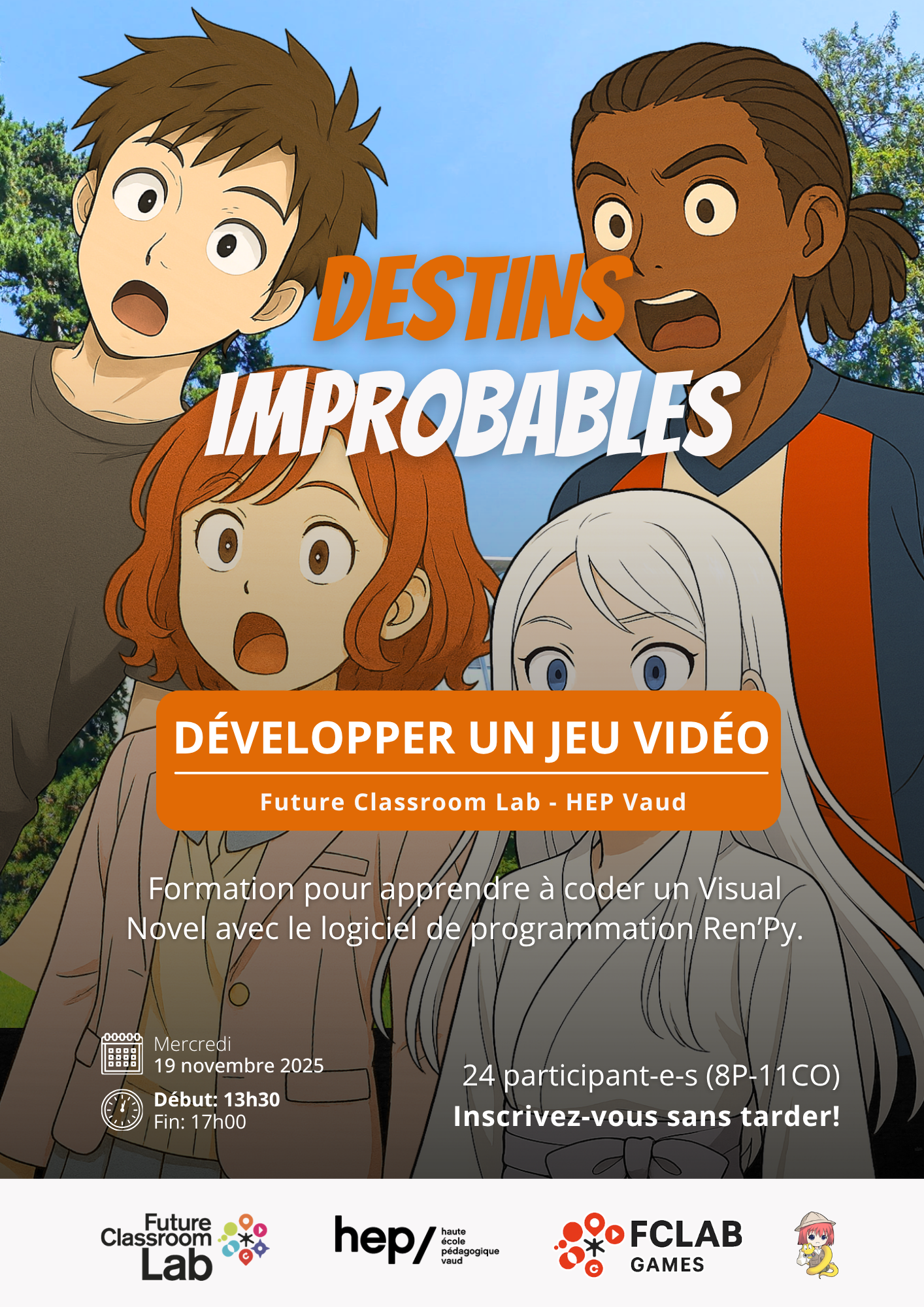 Activité pour ados - Destins improbables - développer un jeu vidéo